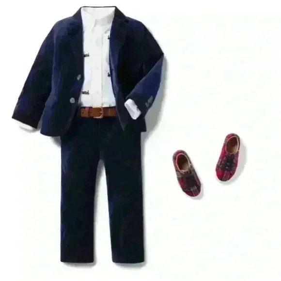 The velvet party suit and pants Janie and Jack size 12-18m NWT - Picture 9 of 9